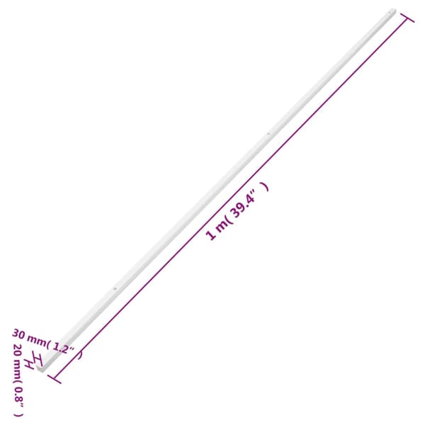 vidaXL Elinstallationsrör, 30x20 mm, 30 m, PVC