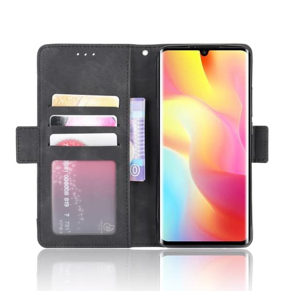 Flip-etui til Xiaomi Mi Note 10 Lite, kortholder, sort
