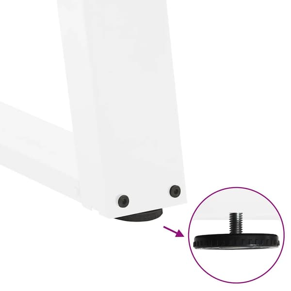 vidaXL sofabordsben, 2 stk., hvide, 70x(30-31) cm, stål