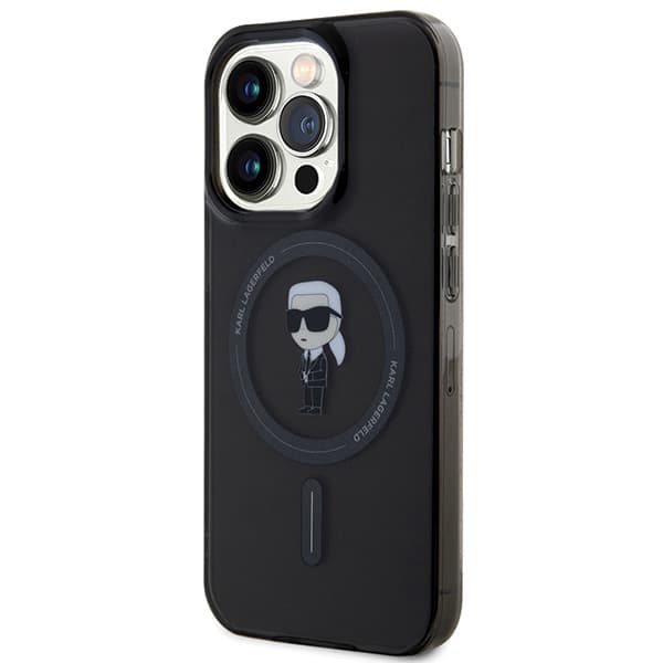 Karl Lagerfeld IML Ikonik MagSafe-etui til iPhone 15 Pro Max, sort