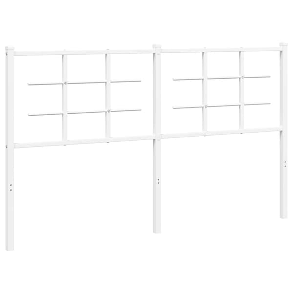 vidaXL metalsengegavl hvid 160 cm