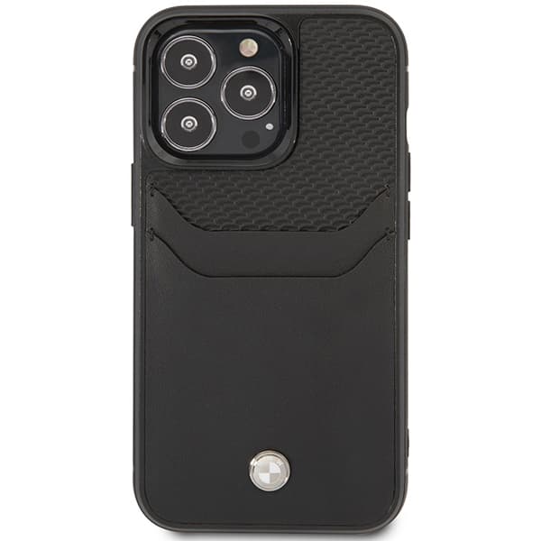 BMW Læderetui med Kortholder til iPhone 14 Pro, Sort