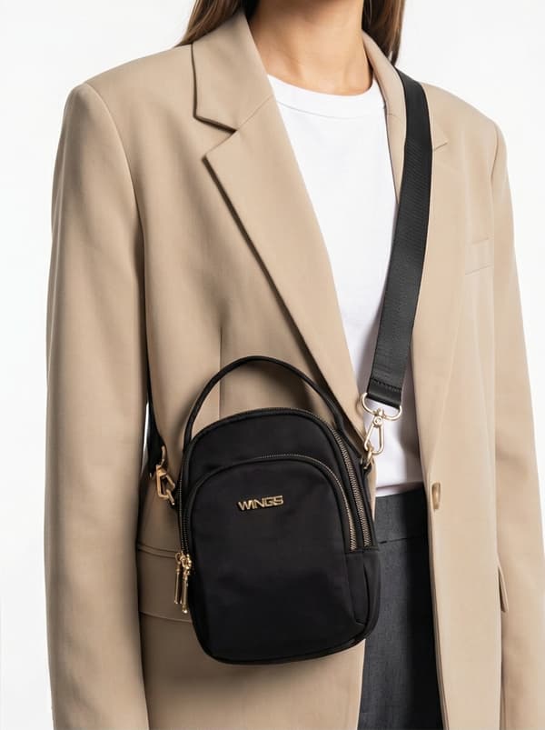 ROSELLA SORT lille crossbody-taske