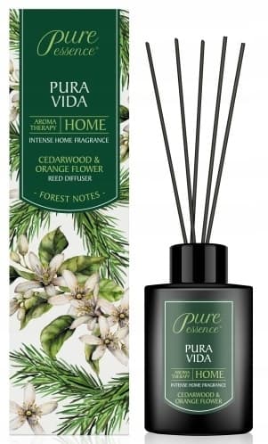 Pure Essence cedertræ aromadiffuser med rør 100 ml