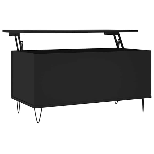 vidaXL sofabord, sort, 90x44,5x45 cm, træbaseret materiale
