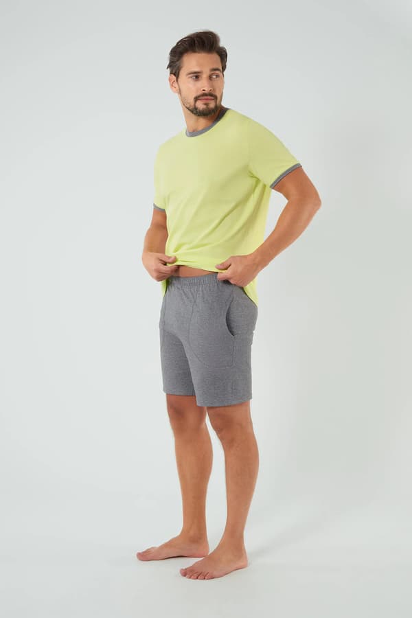 Nikodem herrpyjamas, korta ärmar, korta byxor M