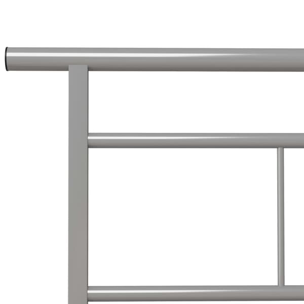 vidaXL Sängram grå metall 90 x 200 cm