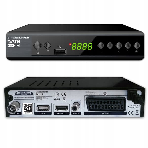 JORDBUNDET TV-TUNER DEKODER DVB-T2 FULL HD HDMI USB