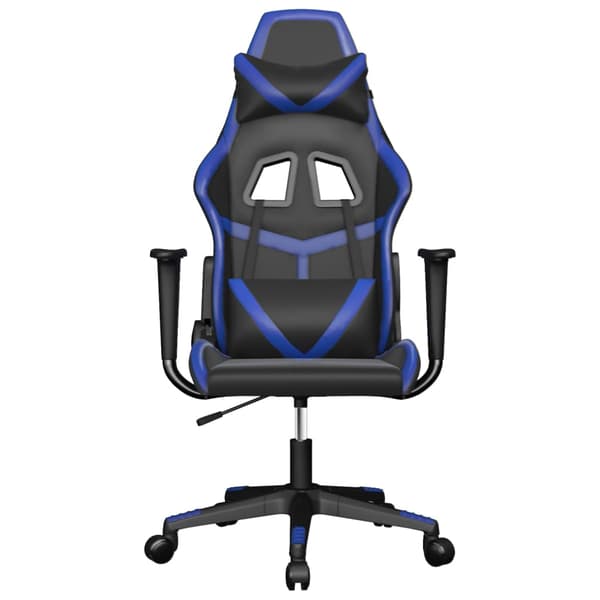 vidaXL gamingstol, sort og blå, kunstlæder