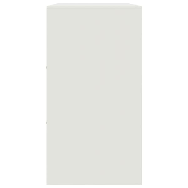 vidaXL Sidoskåp vit 99x39x73 cm stål