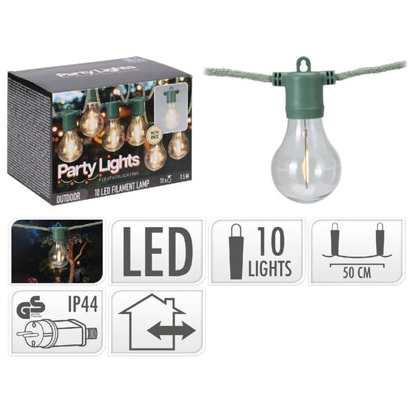 LED-valoköysi juuttiköydellä