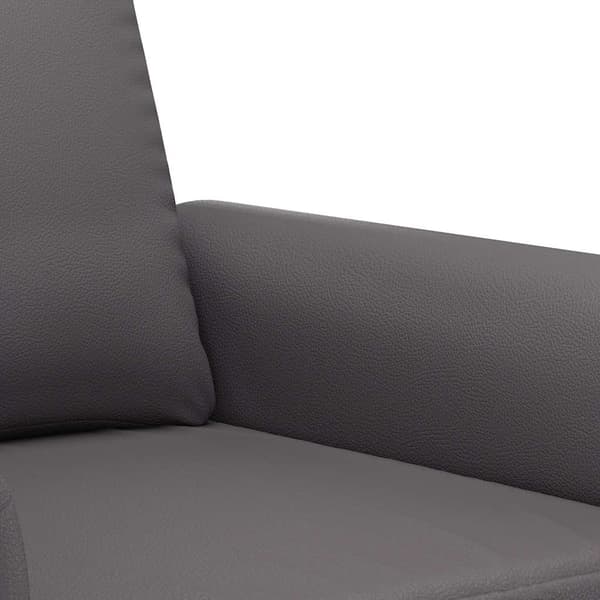 vidaXL 2-sitssoffa, grå, 120 cm, konstläder