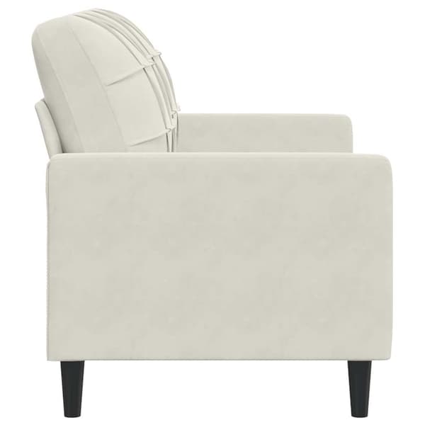 vidaXL 2-sitssoffa krämfärgad 120 cm klädd i sammet