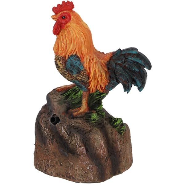 Havefigur af en galende hane