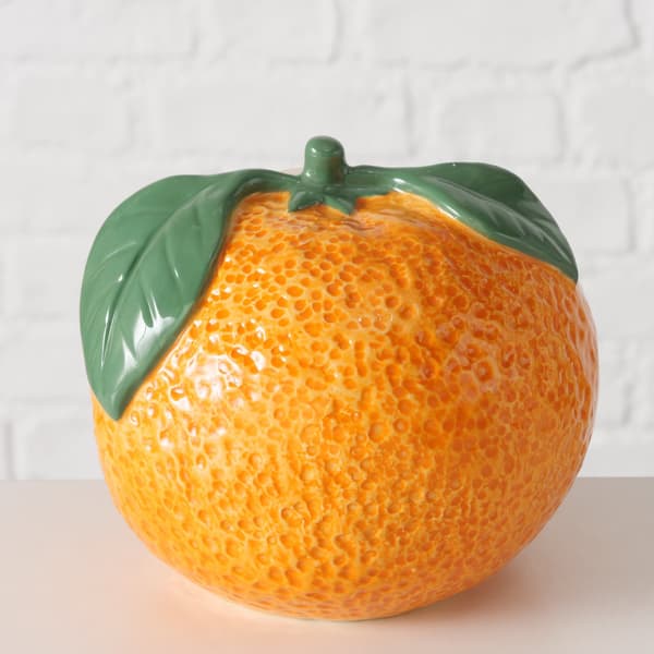 Orange keramikvase