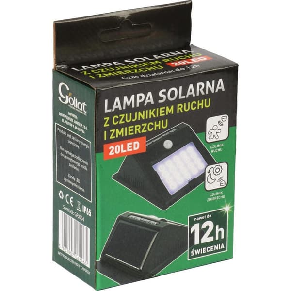 Solcellsdriven LED-lampa med rörelse- och skymningssensor, solcellsdriven, kallvit utomhusbelysning för panelmontering