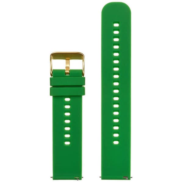Gummirem för klocka U27 - grön/guld - 20mm