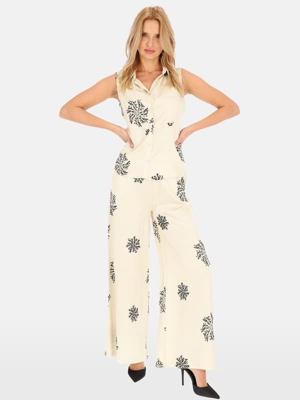 ELEGANT ÆRMLØS DAMEBLUSE MED PALJETTER