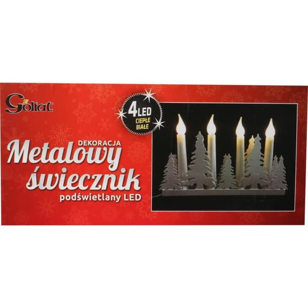 Batteridriven 3D-julgransformad adventsljusstake - vit