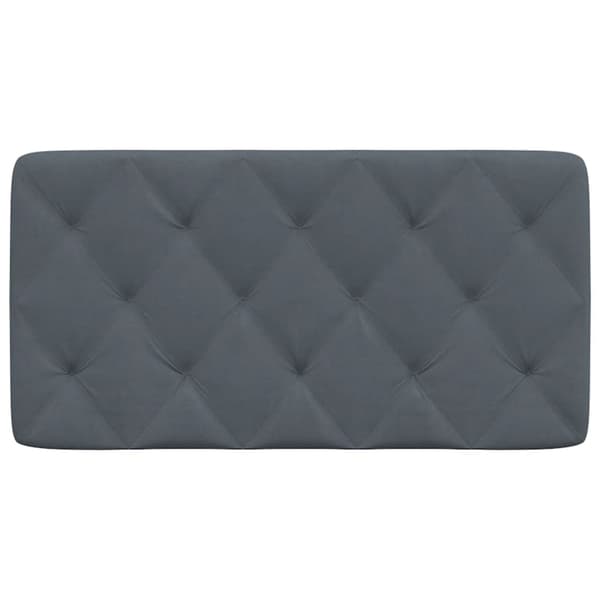 vidaXL Sängynpäädyn tyyny, tummanharmaa, 100 cm, sametti