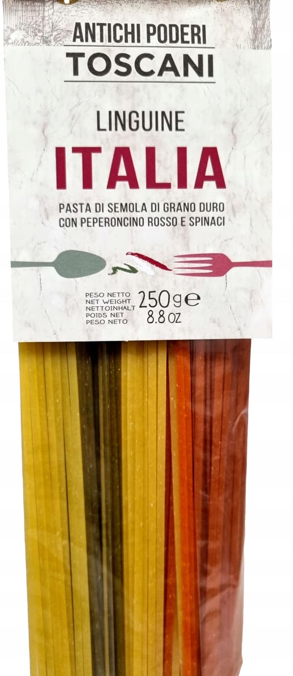 Färgad pasta Linguine Tricolore 250g - Antichi Poderi Toscani