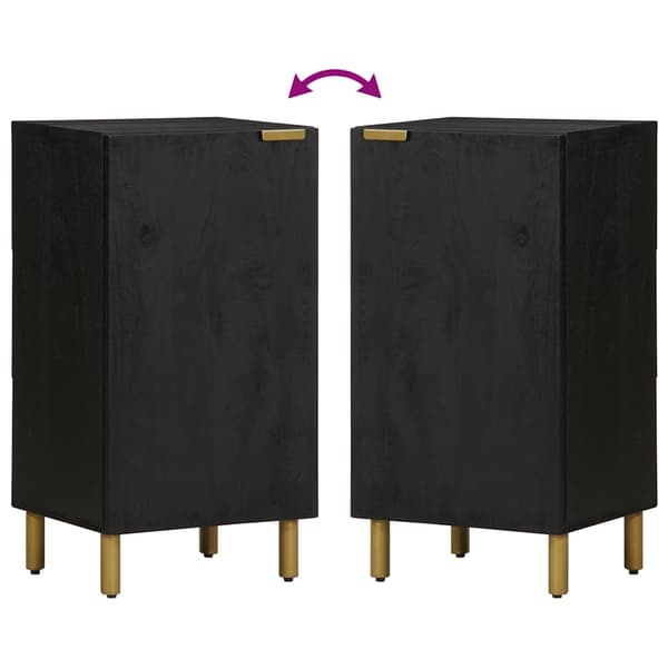 vidaXL skab, sort, 40x33x75 cm, træbaseret materiale