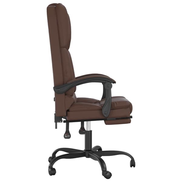 vidaXL Massagestol brun konstläder