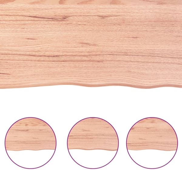 vidaXL bordplade lysebrun 100x40x2 cm massivt egetræ