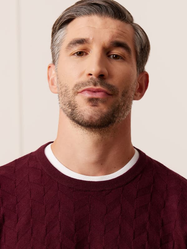 JOSHUA BURGUNDY SWEATER L