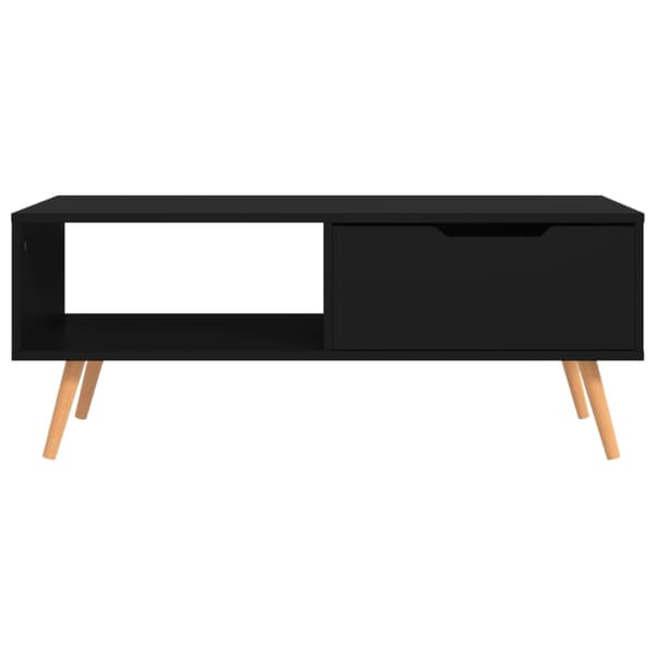 vidaXL sofabord, sort, 100x49,5x43 cm, træbaseret materiale