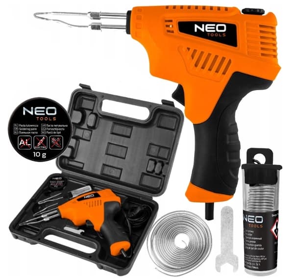 Neo Tools Transformatorlödkolv 200W 230V Nätlåda + Tillbehör