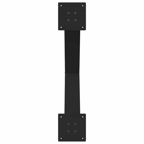 vidaXL spisebordsben, 2 stk., sort, 80x(72-73) cm, stål