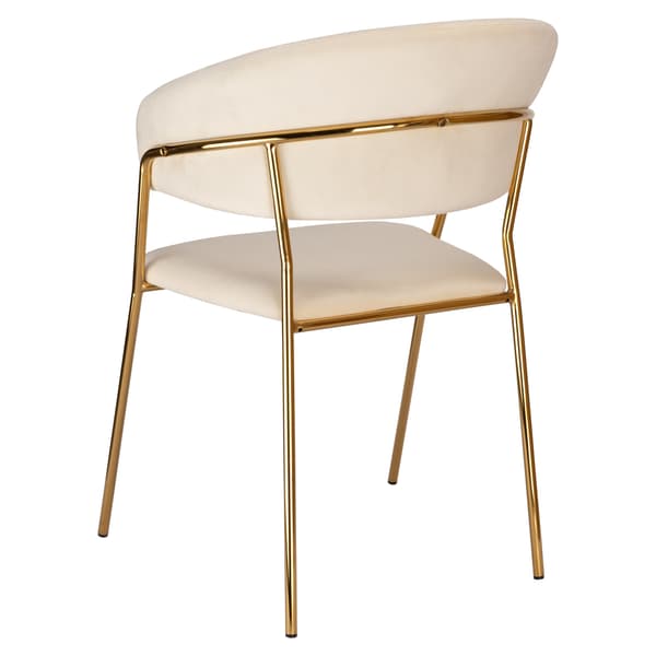 Beige fløjlsstol COLIN GOLD
