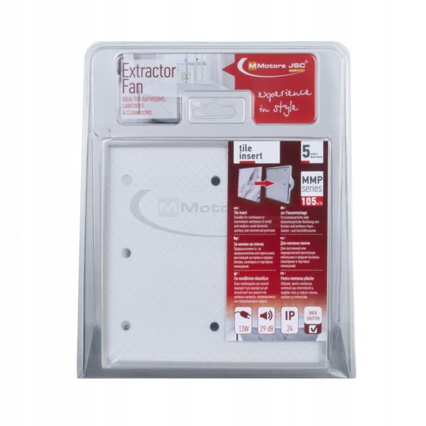 MMP 100 Energibesparende Badeværelsesventilator Standard til Dine Fliser