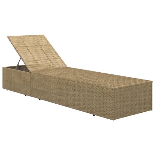 vidaXL polyrattan liggestol brun/mørkegrå
