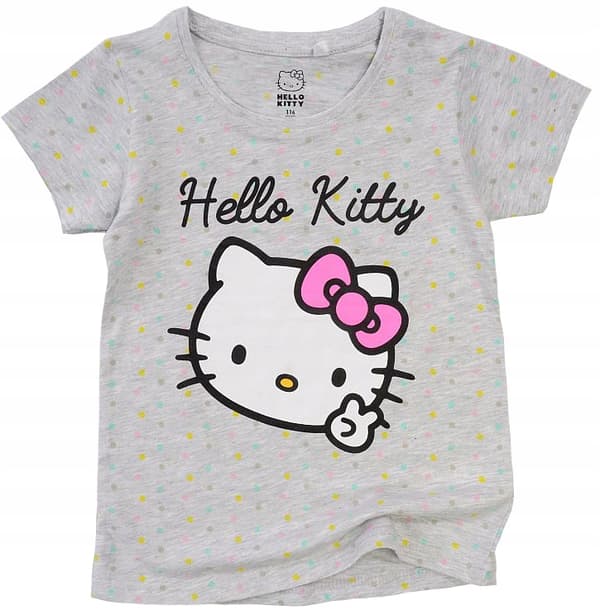 Hello Kitty kortærmet t-shirt piger grå 104