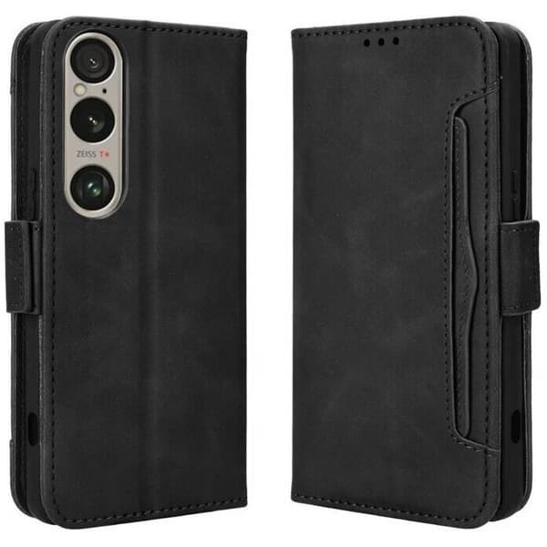 Flip-cover til Sony Xperia 1 VI, kortholder, sort