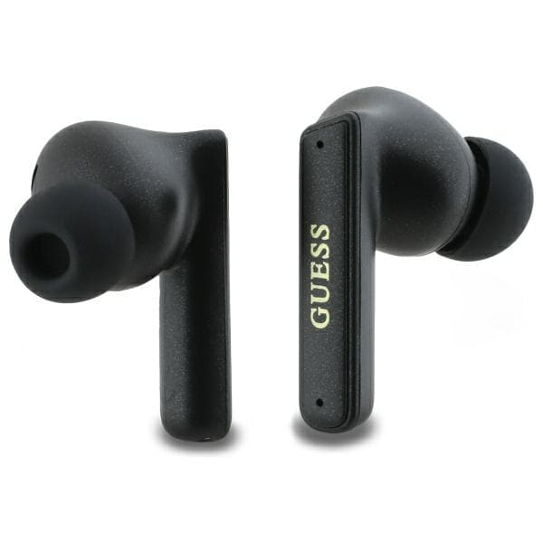 Guess Capsule TWS Bluetooth-hovedtelefoner med trykt logo + dockingstation, sort