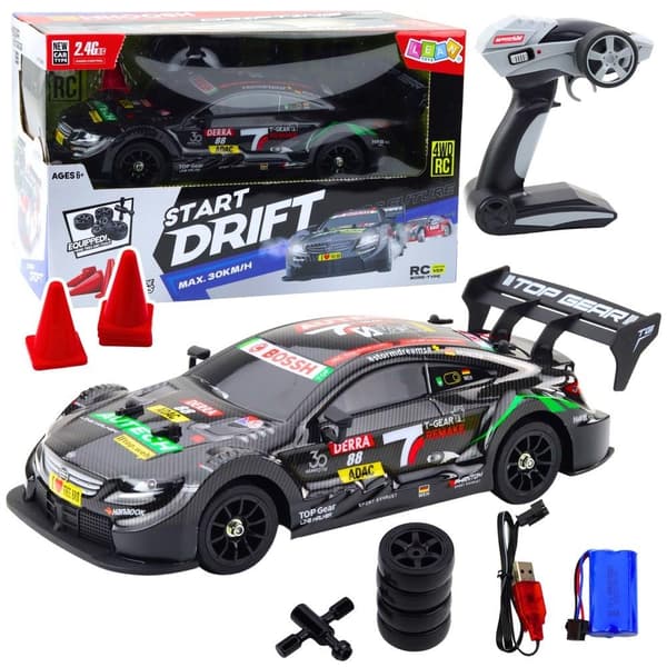 Radiostyrd driftracer svart 30 km/h 1:16