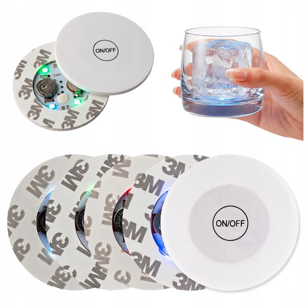 Set med 5 LED-belysta tryckknappar