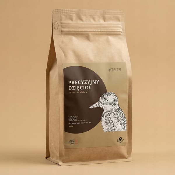CRAFTBE Kaffebönor Precision Hackspett 1kg Arabica 100% nyrostade