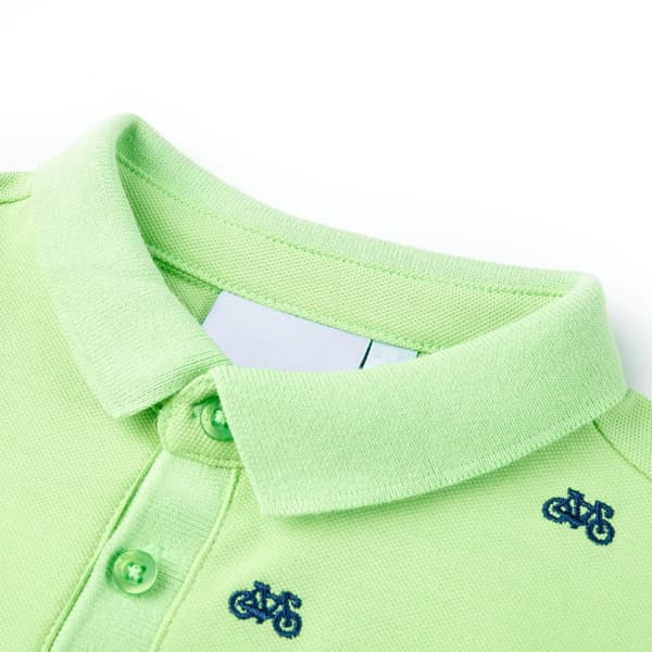 Lasten lyhythihainen t-paita, neonvihreä, 92
