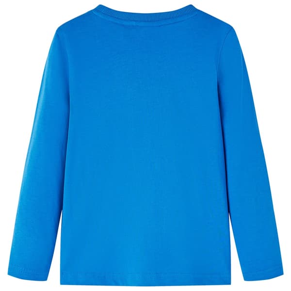 Barn långärmad T-shirt, koboltblå, 128