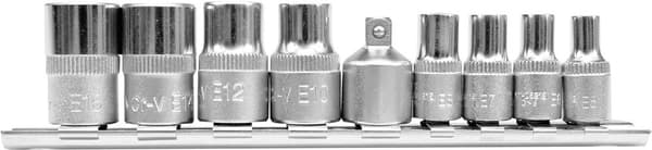 Torx-hylsyavaimet e5 - e16, 9 kpl:n sarja / YT-0520 / yato