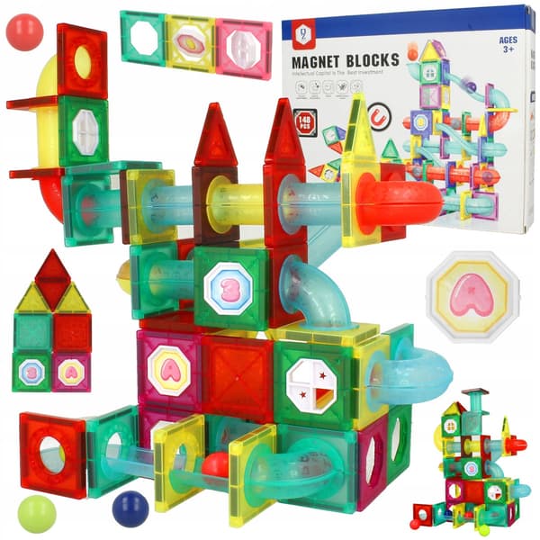 [paket] Magnetiska block 148 st. Kulspår U864