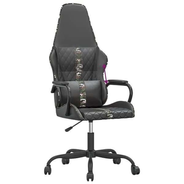 vidaXL gamingstol, sort og camouflage, kunstlæder