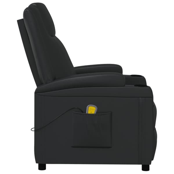 vidaXL massagestol, sort, kunstlæder
