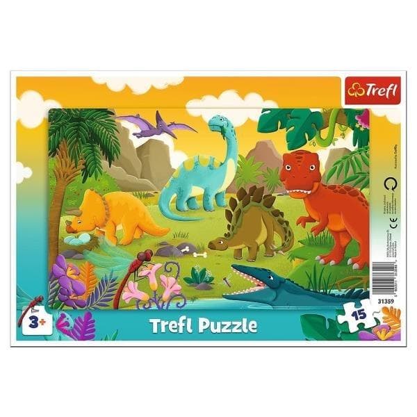 Rammepuslespil 15 dinosaurer TREFL
