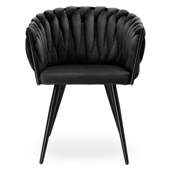 ASTON VELVET sort vævet fløjlsstol