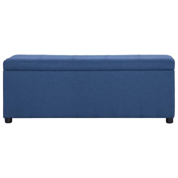 vidaXL Förvaringsbänk 116 cm blå polyester